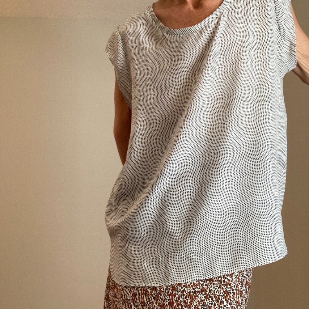 Mossino Top Size XXL Black & White